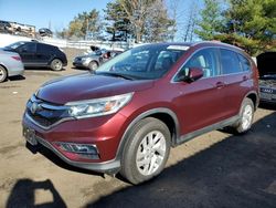 Salvage cars for sale at New Britain, CT auction: 2015 Honda CR-V EXL