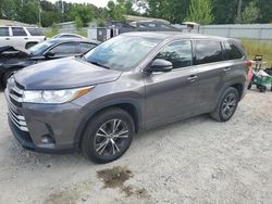 Salvage cars for sale from Copart Fairburn, GA: 2018 Toyota Highlander LE