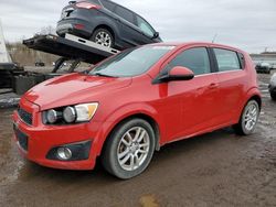 Chevrolet salvage cars for sale: 2012 Chevrolet Sonic LT