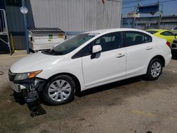 Honda Civic salvage cars for sale: 2012 Honda Civic LX