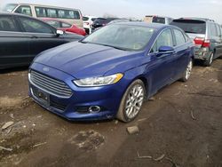 Salvage cars for sale at Elgin, IL auction: 2013 Ford Fusion Titanium