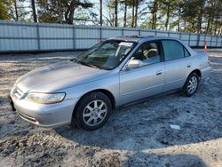 Honda Accord SE salvage cars for sale: 2002 Honda Accord SE