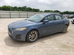 Salvage cars for sale at New Braunfels, TX auction: 2019 Ford Fusion SE