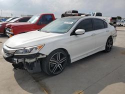 Salvage cars for sale at Grand Prairie, TX auction: 2017 Honda Accord Sport Special Edition