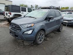 Salvage cars for sale at Woodburn, OR auction: 2019 Ford Ecosport SES