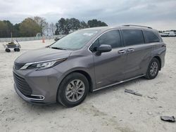 Salvage cars for sale at Loganville, GA auction: 2021 Toyota Sienna XLE