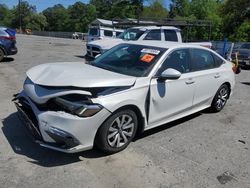 Salvage cars for sale from Copart Savannah, GA: 2022 Honda Civic LX