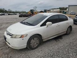 Salvage cars for sale from Copart Hueytown, AL: 2008 Honda Civic Hybrid