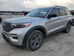 Salvage cars for sale at Houston, TX auction: 2022 Ford Explorer XLT