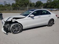 Salvage cars for sale at Fort Pierce, FL auction: 2016 Mercedes-Benz C 300 4matic