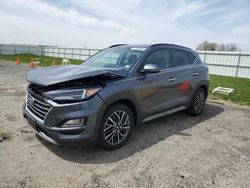 Salvage cars for sale from Copart Mcfarland, WI: 2019 Hyundai Tucson Limited