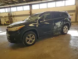 Salvage cars for sale at Wheeling, IL auction: 2015 Toyota Highlander XLE
