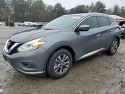 Salvage cars for sale from Copart Mendon, MA: 2017 Nissan Murano S