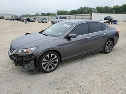 Salvage cars for sale at New Braunfels, TX auction: 2015 Honda Accord Sport