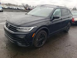 Salvage cars for sale at New Britain, CT auction: 2022 Volkswagen Tiguan SE R-LINE Black