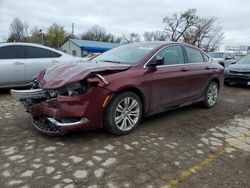 Salvage cars for sale at Wichita, KS auction: 2016 Chrysler 200 Limited