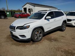 Vehiculos salvage en venta de Copart Portland, MI: 2019 Jeep Cherokee Limited