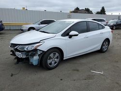 Salvage cars for sale from Copart Vallejo, CA: 2017 Chevrolet Cruze LS