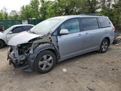 Salvage cars for sale from Copart Baltimore, MD: 2012 Toyota Sienna LE