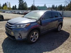 Salvage cars for sale at Graham, WA auction: 2019 Toyota Highlander Limited