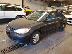 Salvage cars for sale at Wheeling, IL auction: 2005 Honda Civic DX VP