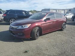 Salvage cars for sale at Vallejo, CA auction: 2017 Honda Accord Sport