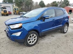 Salvage cars for sale at Mendon, MA auction: 2019 Ford Ecosport SE