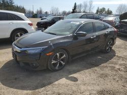 Salvage cars for sale from Copart Bowmanville, ON: 2018 Honda Civic Touring