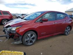 Salvage cars for sale at Brighton, CO auction: 2019 Nissan Leaf S
