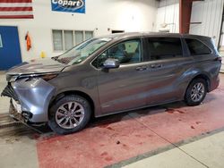 Salvage cars for sale at Angola, NY auction: 2021 Toyota Sienna LE