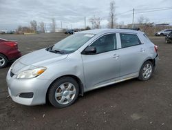 Salvage cars for sale from Copart Montreal Est, QC: 2009 Toyota Corolla Matrix
