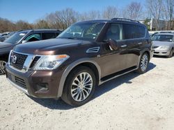Salvage cars for sale at North Billerica, MA auction: 2017 Nissan Armada SV