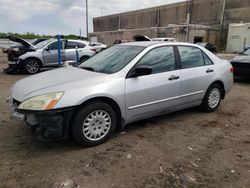 Salvage cars for sale at Fredericksburg, VA auction: 2005 Honda Accord DX