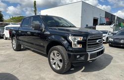 Salvage trucks for sale at Miami, FL auction: 2016 Ford F150 Supercrew