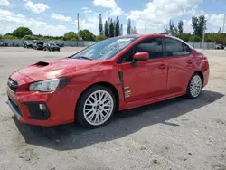 Salvage cars for sale at Miami, FL auction: 2018 Subaru WRX