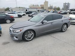 Salvage cars for sale from Copart New Orleans, LA: 2018 Infiniti Q50 Luxe