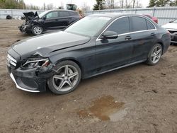 Salvage cars for sale from Copart Bowmanville, ON: 2016 Mercedes-Benz C 300 4matic