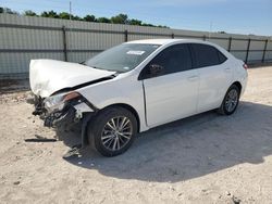 Salvage cars for sale from Copart New Braunfels, TX: 2015 Toyota Corolla L