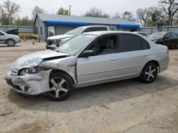 Salvage cars for sale from Copart Wichita, KS: 2005 Honda Civic LX