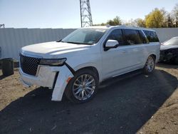 Salvage cars for sale at Windsor, NJ auction: 2022 Cadillac Escalade ESV Premium Luxury