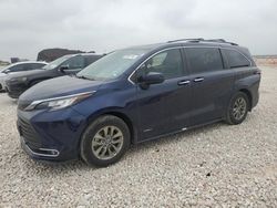 Salvage cars for sale at Temple, TX auction: 2021 Toyota Sienna XLE