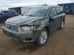 Salvage cars for sale at Brighton, CO auction: 2008 Toyota Highlander Hybrid Limited