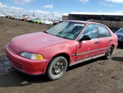 Honda Civic DX salvage cars for sale: 1995 Honda Civic DX