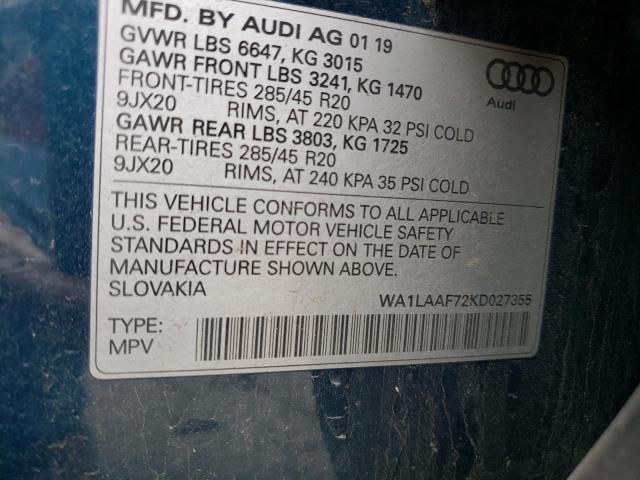 2019 Audi Q7 Premium Plus