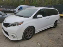 Salvage cars for sale at Waldorf, MD auction: 2016 Toyota Sienna SE