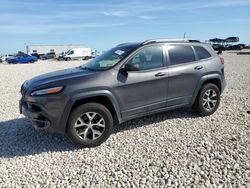 Salvage cars for sale from Copart New Braunfels, TX: 2017 Jeep Cherokee Trailhawk
