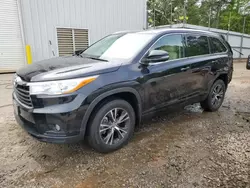 Salvage cars for sale at Austell, GA auction: 2016 Toyota Highlander XLE