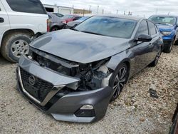 Nissan Altima SR salvage cars for sale: 2020 Nissan Altima SR