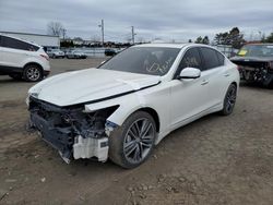Salvage cars for sale at New Britain, CT auction: 2017 Infiniti Q50 Premium