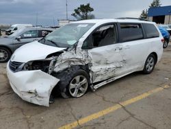 Salvage cars for sale at Woodhaven, MI auction: 2012 Toyota Sienna LE